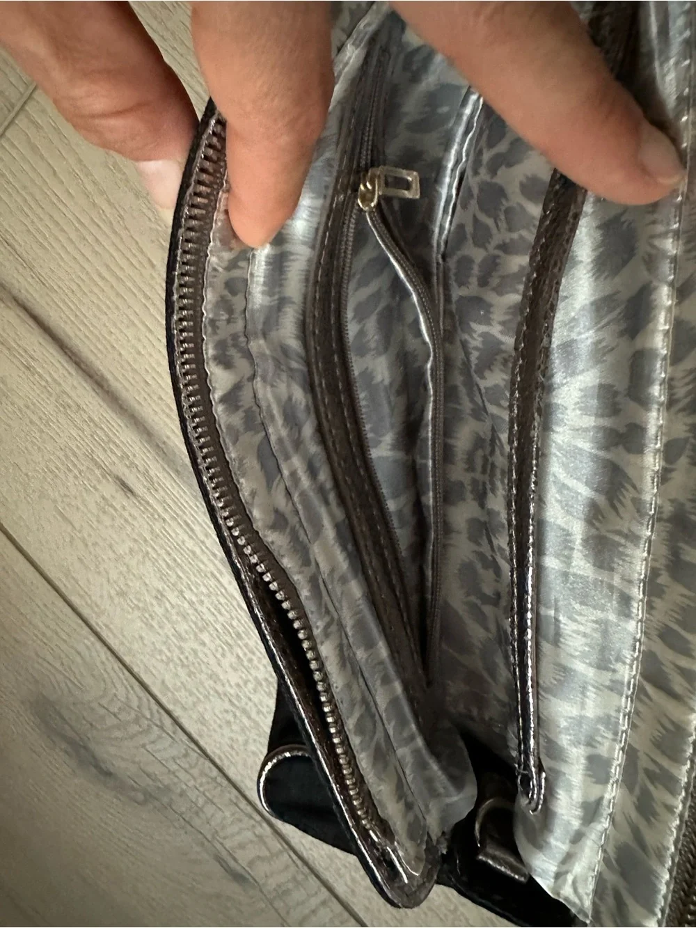 Guess Black Clutch with Rhinestone Heart Accent